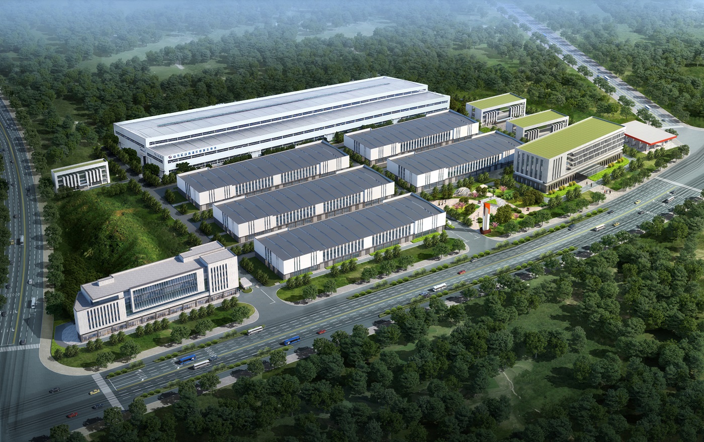 米兰手机版app大学城厂区鸟瞰图