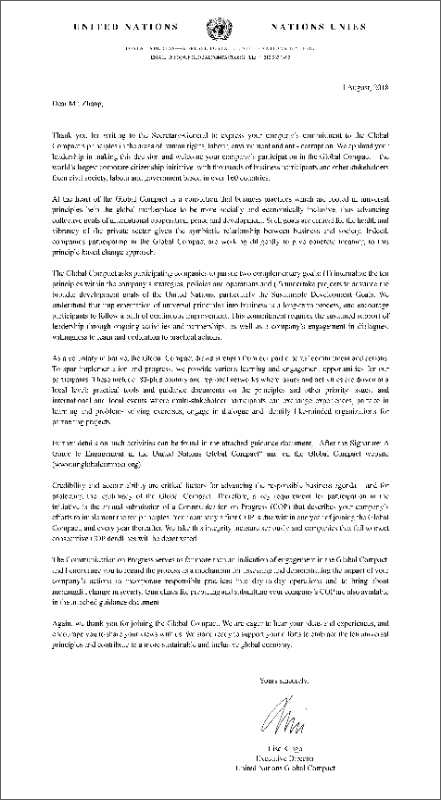 米兰手机版app加入联合国全球契约组织 助推新旧动能转换可持续发展